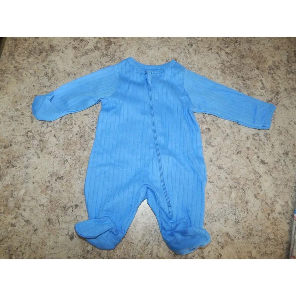 Wonder Nation Unisex Preemie 2pc Sleep N Play Onesie Bundle NWT + NWOT 2-Way Zip
